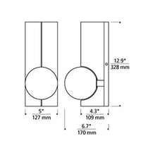 Load image into Gallery viewer, Orbel Wall Light - line drawing.