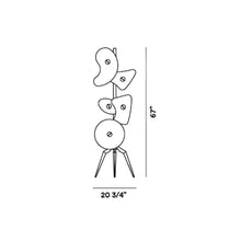 Load image into Gallery viewer, Orbital Floor Lamp - line drawing.