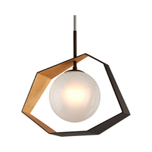 Load image into Gallery viewer, Origami LED Pendant Light in Bronze/Gold Leaf (X-Large).