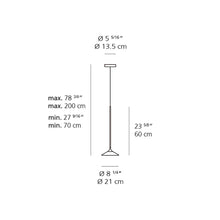 Load image into Gallery viewer, Orsa LED Pendant Light - line drawing.