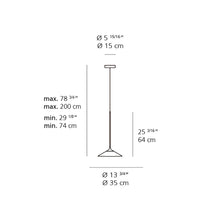 Load image into Gallery viewer, Orsa LED Pendant Light - line drawing.