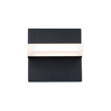 Load image into Gallery viewer, Oslo Squared Outdoor LED Wall Light in Black.