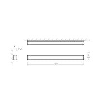 Load image into Gallery viewer, Adagio LED Vanity Bath Light - line drawing.