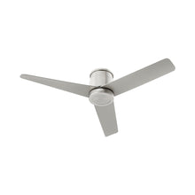Load image into Gallery viewer, Adora Outdoor Flushmount Ceiling Fan in Satin Nickel.