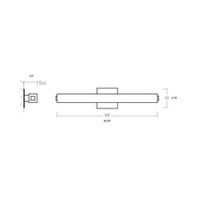 Load image into Gallery viewer, Aldephi LED Vanity Bath Light-line drawing.