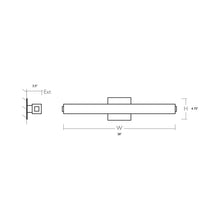 Load image into Gallery viewer, Aldephi LED Vanity Bath Light-line drawing.