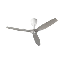 Load image into Gallery viewer, Alpha LED Ceiling Fan in White/Satin Nickel.