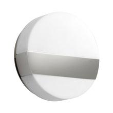 Load image into Gallery viewer, Aurora LED Wall Light in Polished Nickel.