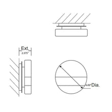 Load image into Gallery viewer, Aurora LED Wall Light - line drawing.