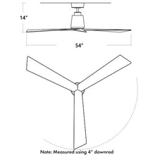 Load image into Gallery viewer, Dynamo Ceiling Fan - line drawing.