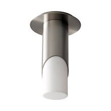 Load image into Gallery viewer, Ellipse LED Semi Flush Mount Ceiling Light in Acrylic/Satin Nickel (Small).