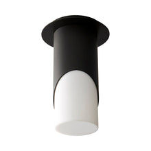 Load image into Gallery viewer, Ellipse LED Semi Flush Mount Ceiling Light in Acrylic/Black (Large).