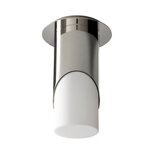 Load image into Gallery viewer, Ellipse LED Semi Flush Mount Ceiling Light in Acrylic/Polished Nickel (Large).