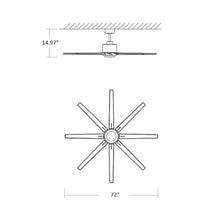 Load image into Gallery viewer, Fleet Ceiling Fan - line drawing.