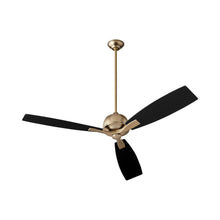 Load image into Gallery viewer, Juno Ceiling Fan in Aged Brass.