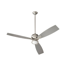 Load image into Gallery viewer, Juno Ceiling Fan in Satin Nickel/Light Kit.