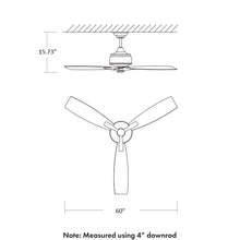 Load image into Gallery viewer, Juno Ceiling Fan - line drawing.