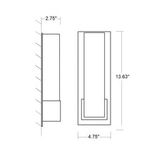 Load image into Gallery viewer, Orion LED Bath Wall Light - line drawing.