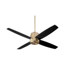 Load image into Gallery viewer, Oslo Ceiling Fan in Aged Brass.