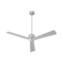 Load image into Gallery viewer, Rondure Outdoor Ceiling Fan in Satin Nickel.