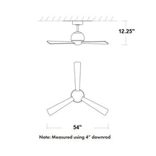 Load image into Gallery viewer, Rondure Outdoor Ceiling Fan - line drawing.