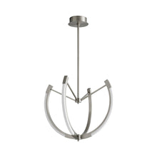 Load image into Gallery viewer, Utopia LED Chandelier in Satin Nickel (28-Inch).