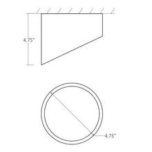 Load image into Gallery viewer, Zeepers LED Ceiling / Wall Light - line drawing.