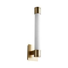 Load image into Gallery viewer, Zenith LED Bath Wall Light in Aged Brass.
