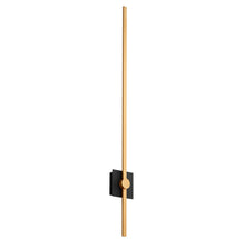 Load image into Gallery viewer, Zora LED Bath Wall Light in Black/Industrial Brass (48-Inch).