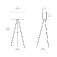 Load image into Gallery viewer, Belmont Floor Lamp - line drawing.