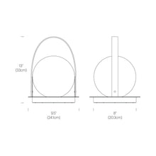 Load image into Gallery viewer, Bola Outdoor LED Lantern - line drawing.