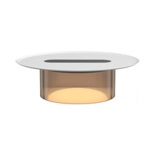 Load image into Gallery viewer, Carousel LED Table Lamp in Bronze/White (Small/16-Inch).