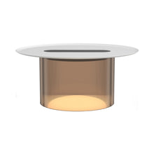 Load image into Gallery viewer, Carousel LED Table Lamp in Bronze/White (Large/16-Inch).