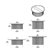 Load image into Gallery viewer, Carousel LED Table Lamp - line drawing.