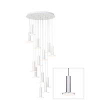 Load image into Gallery viewer, Cielo LED Chandelier in Satin Aluminum/Gray (13-Light).