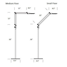 Load image into Gallery viewer, Link LED Floor Lamp - line drawing.