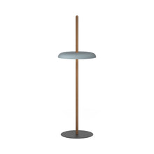Load image into Gallery viewer, Nivel LED Floor Lamp in Walnut/Slate Blue.