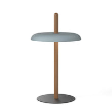 Load image into Gallery viewer, Nivel LED Table Lamp in Walnut/Slate Blue.