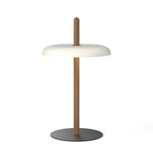 Load image into Gallery viewer, Nivel LED Table Lamp in Walnut/White.