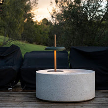 Load image into Gallery viewer, Nivel LED Table Lamp in Outside Area.