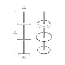 Load image into Gallery viewer, Nivel Module with Pedestal Tray - line drawing.