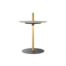 Load image into Gallery viewer, Nivel Pedestal LED Table Lamp in Oak/White (Small).