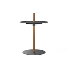 Load image into Gallery viewer, Nivel Pedestal LED Table Lamp in Walnut/Black (Small).