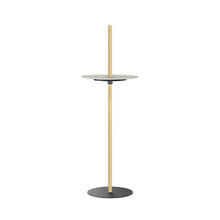 Load image into Gallery viewer, Nivel Pedestal LED Table Lamp in Oak/White (Large).