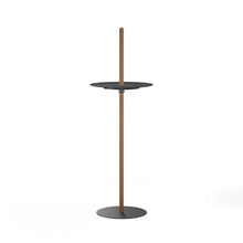 Load image into Gallery viewer, Nivel Pedestal LED Table Lamp in Walnut/Black (Large).