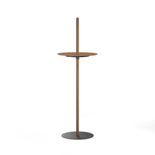 Load image into Gallery viewer, Nivel Pedestal LED Table Lamp in Walnut/Terracotta (Large).