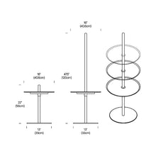 Load image into Gallery viewer, Nivel Pedestal LED Table Lamp - line drawing.