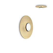 Load image into Gallery viewer, SKY Dome LED Flush Mount Ceiling Light in Matte Black White Oak (Small).