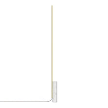 Load image into Gallery viewer, T.O LED Floor Lamp in White Marble/Brass.