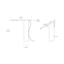 Load image into Gallery viewer, T.O LED Table Lamp - line drawing.